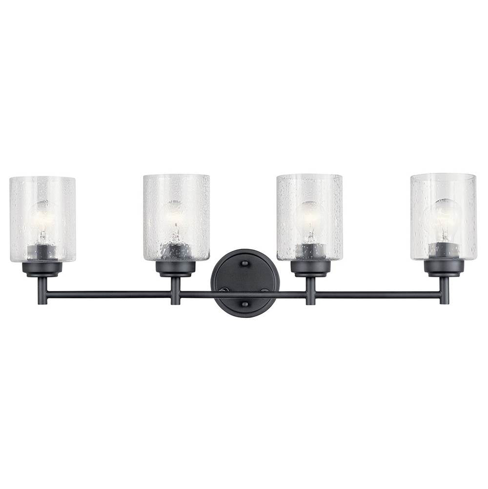 KICHLER 45887BK Winslow 4 Light Vanity Light Black