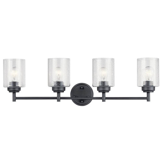 KICHLER 45887BK Winslow 4 Light Vanity Light Black
