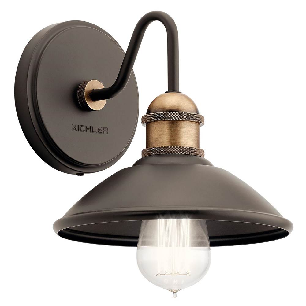 KICHLER 45943OZ Clyde 1 Light Wall Sconce Olde Bronze