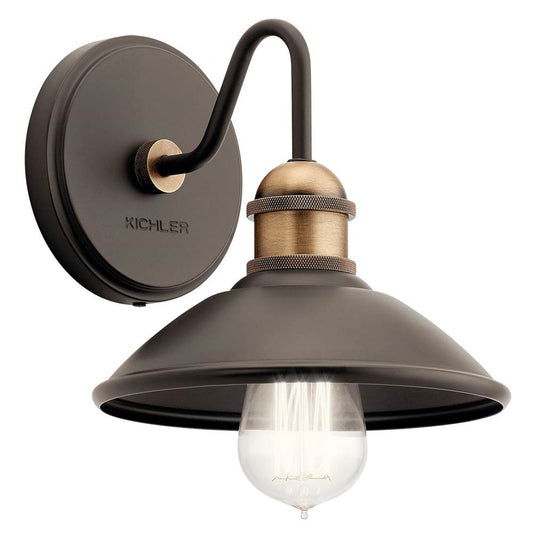 KICHLER 45943OZ Clyde 1 Light Wall Sconce Olde Bronze