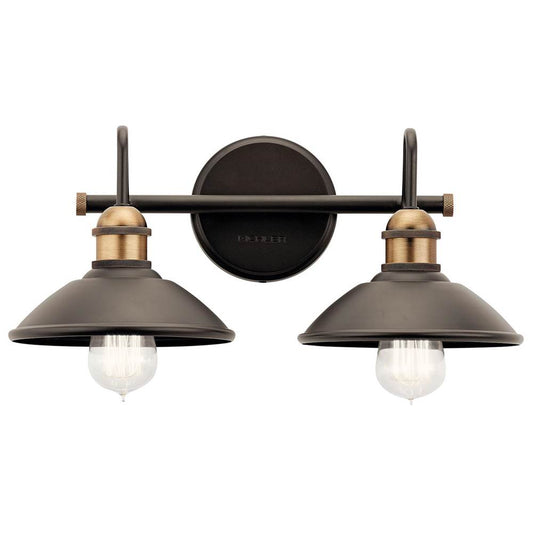 KICHLER 45944OZ Clyde 7.25 inch 2 Light Vanity Light in Olde Bronze