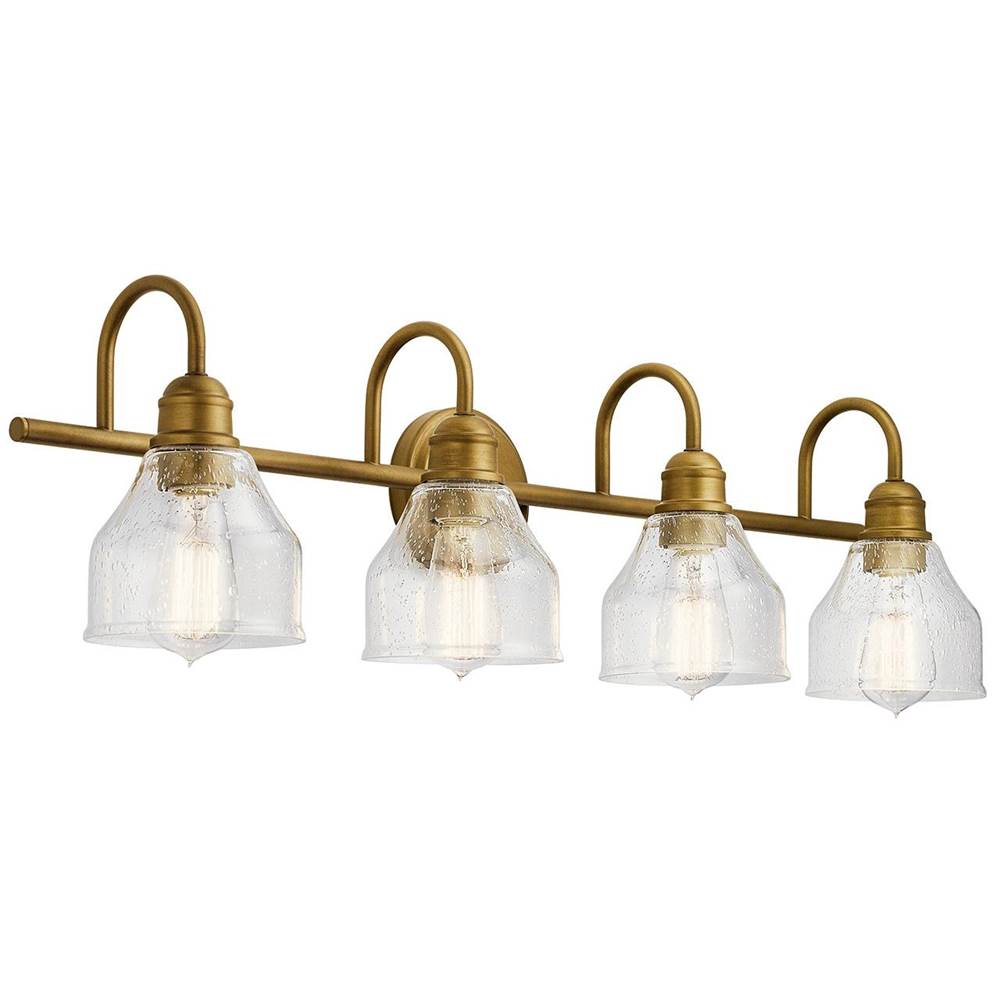 KICHLER 45974NBR Avery 4 Light Vanity Light Natural Brass
