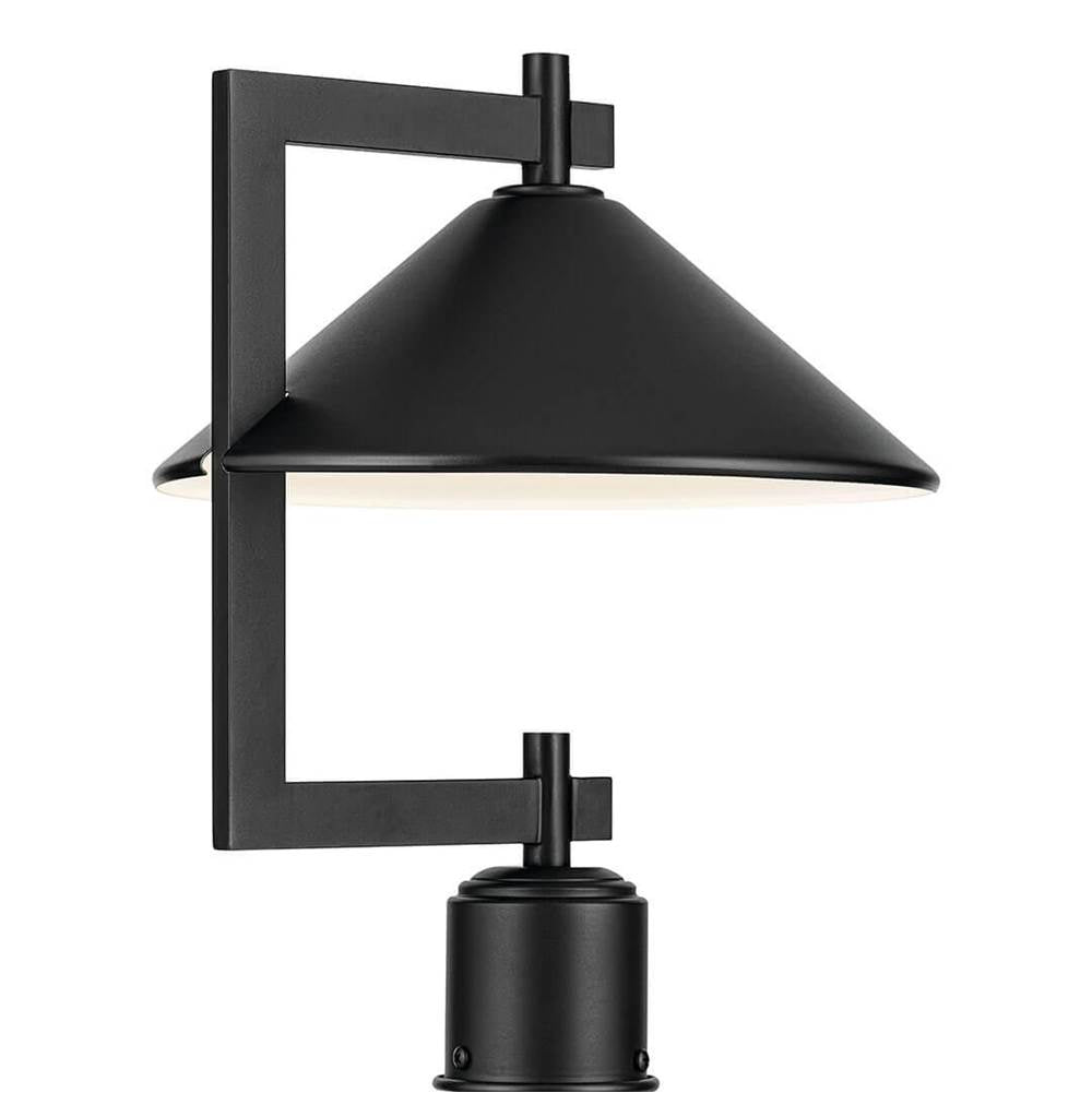 KICHLER 49063BK Ripley 16" 1-Light Outdoor Post Light in Black