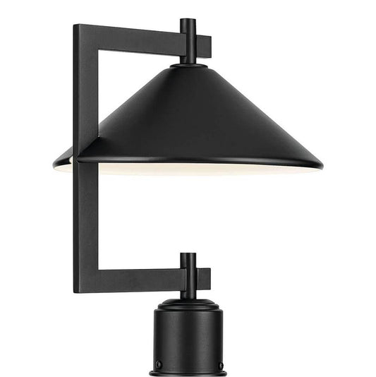 KICHLER 49063BK Ripley 16" 1-Light Outdoor Post Light in Black