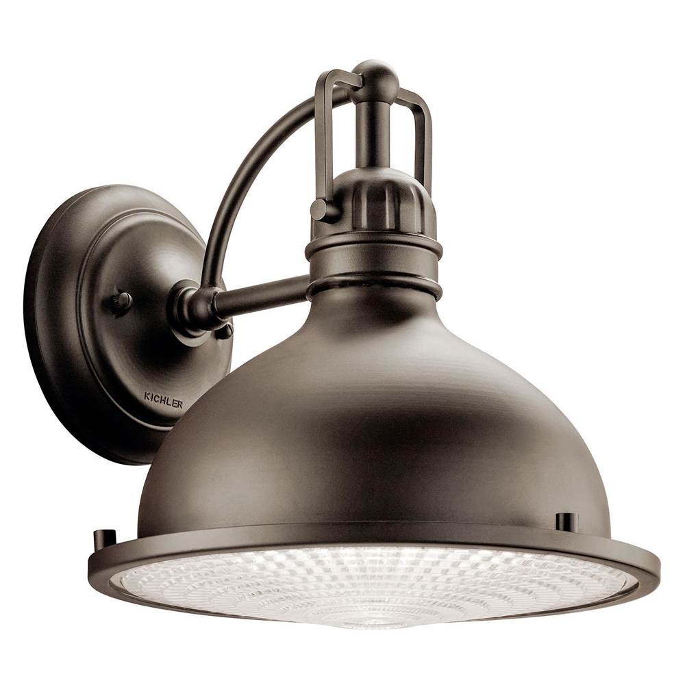 KICHLER 49067OZ Hatteras Bay 10.25" 1 Light Exterior Wall Light with Clear Fresnel Lens Olde Bronze