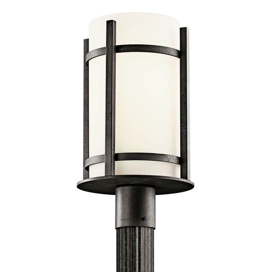 KICHLER 49123AVI Camden 1 Light Post Light Anvil Iron