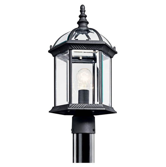 KICHLER 49187BK Barrie 1 Light Post Mount Black