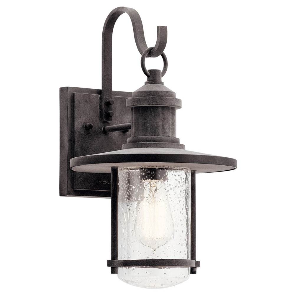 KICHLER 49193WZC Riverwood 16.75" 1 Light Wall Light Weathered Zinc