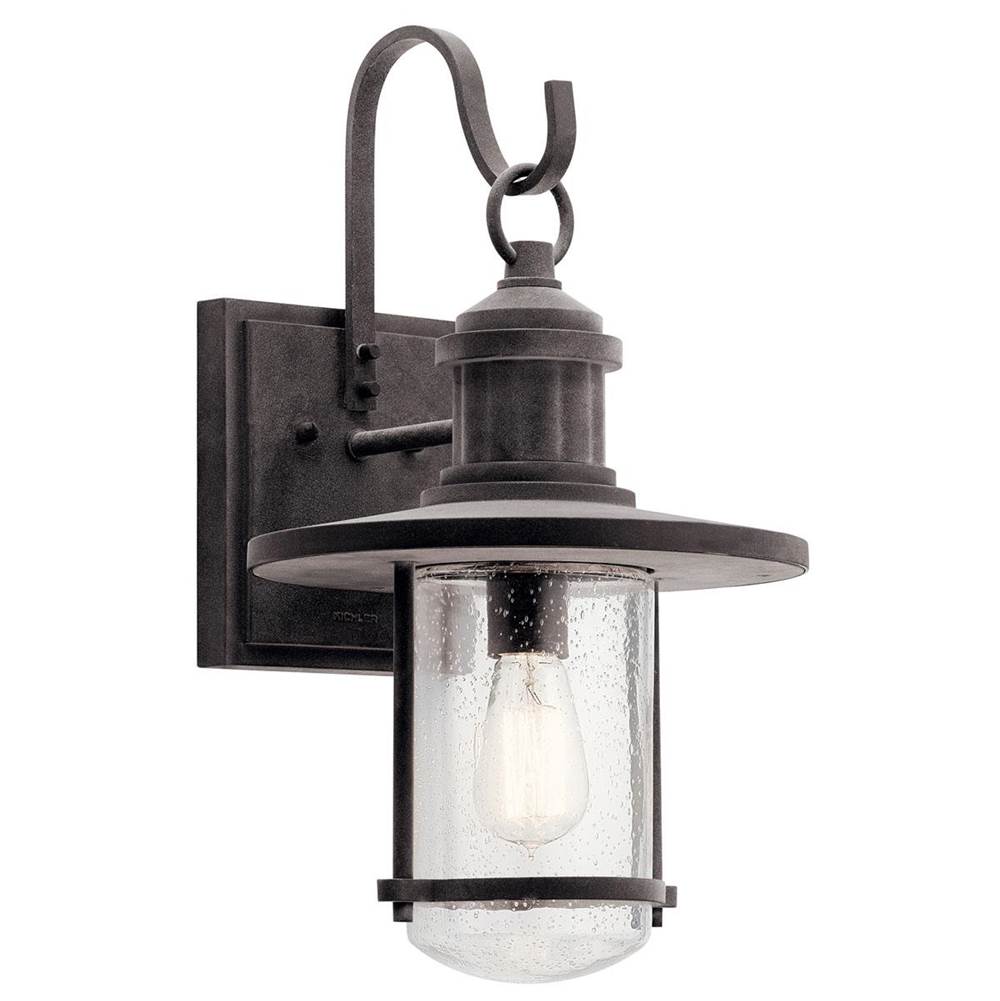 KICHLER 49194WZC Riverwood 19.5" 1 Light Wall Light Weathered Zinc