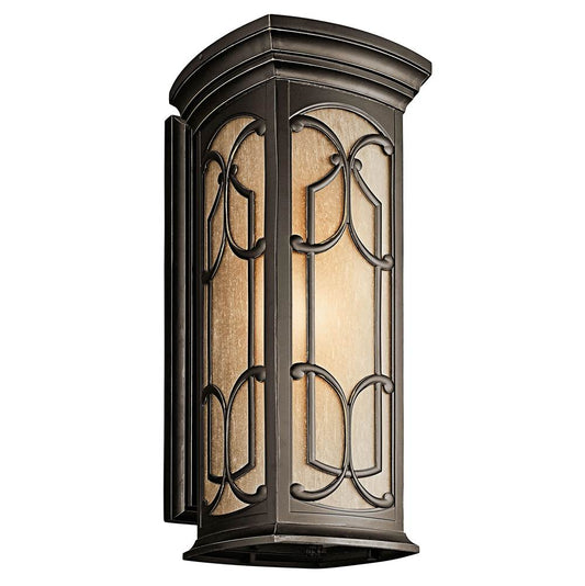 KICHLER 49229OZ Franceasi 20" 1 Light Wall Light Olde Bronze