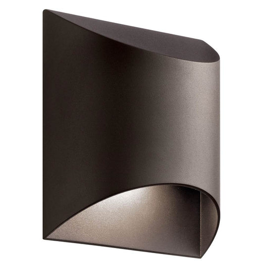 KICHLER 49278AZTLED Wesley 7.5" LED Outdoor 1 Light Wall Light in Textured Architectural Bronze