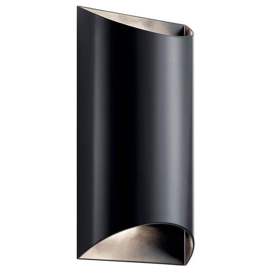 KICHLER 49279BKLED Wesley 2 Light LED Wall Light Architectural Black