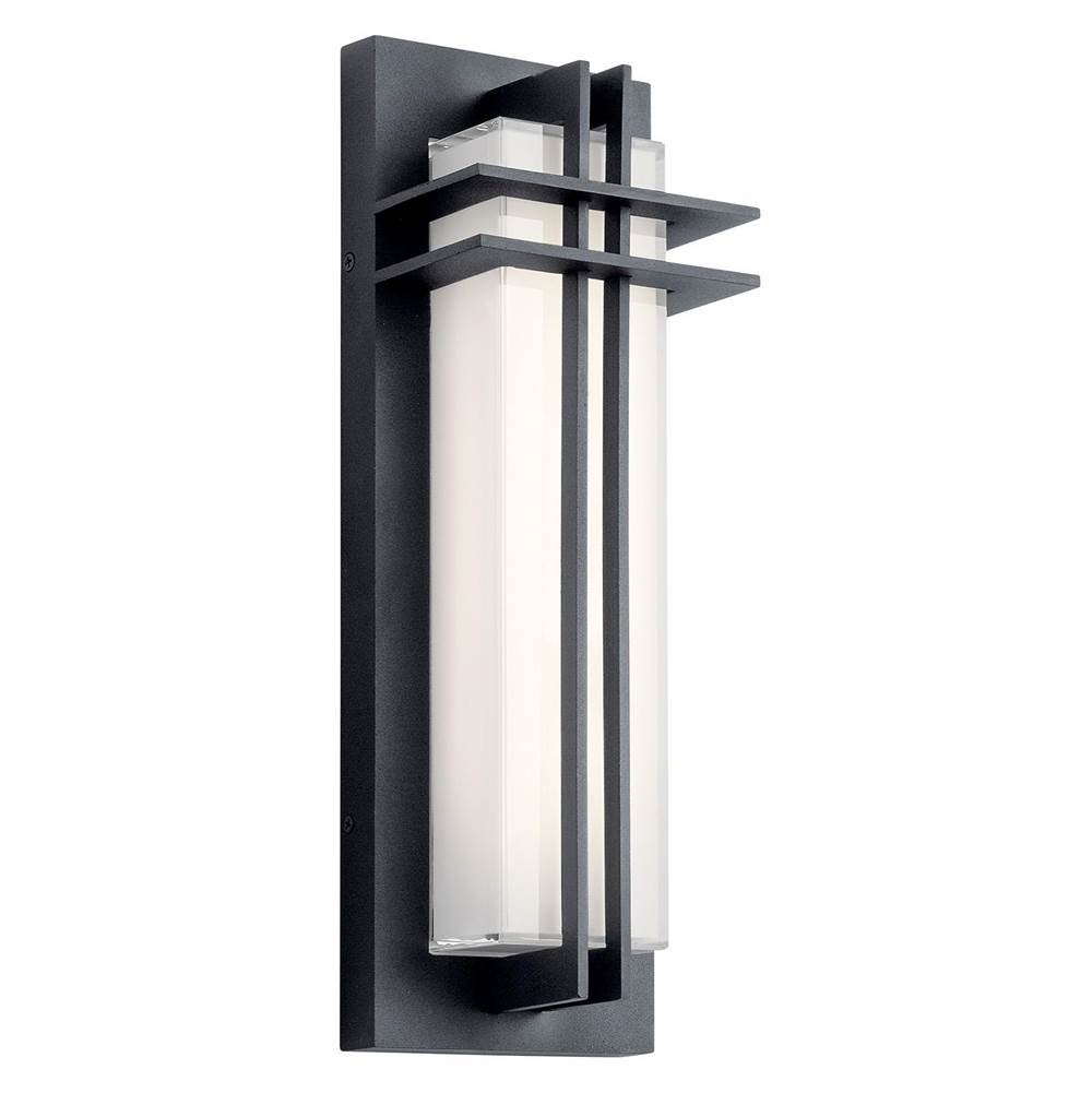KICHLER 49297BKTLED Manhattan 16" LED Wall Light Textured Black