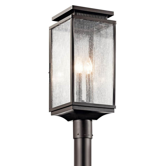 KICHLER 49388OZ Manningham 3 Light Post Light Olde Bronze