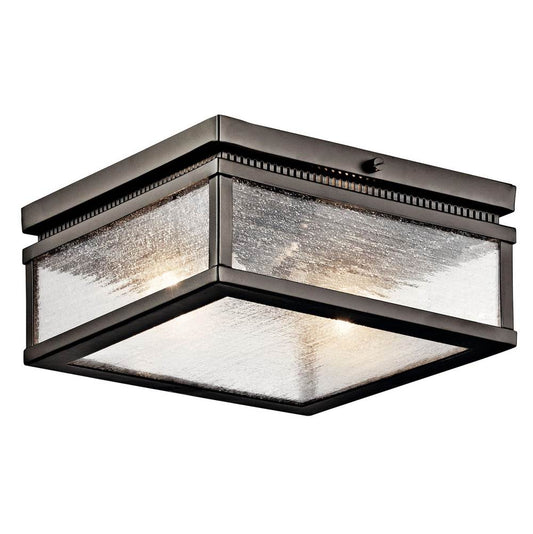 KICHLER 49389OZ Manningham 2 Light Flush Mount Olde Bronze