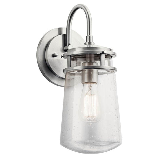 KICHLER 49445BA Lyndon 15" 1 Light Wall Light with Clear Seeded Glass Brushed Aluminum