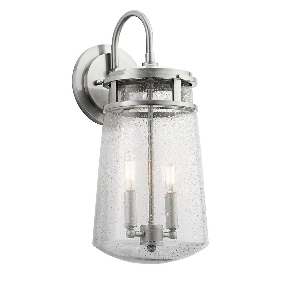 KICHLER 49496BA Lyndon 18.25" 2 Light Wall Light Brushed Aluminum