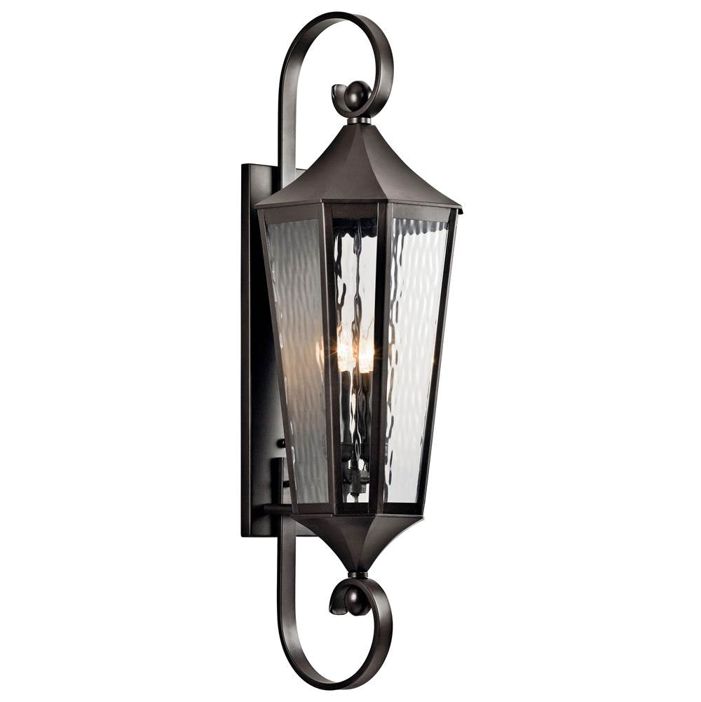 KICHLER 49514OZ Rochdale 39.75" 4 Light Outdoor Wall Light with Rain Glass in Olde Bronze