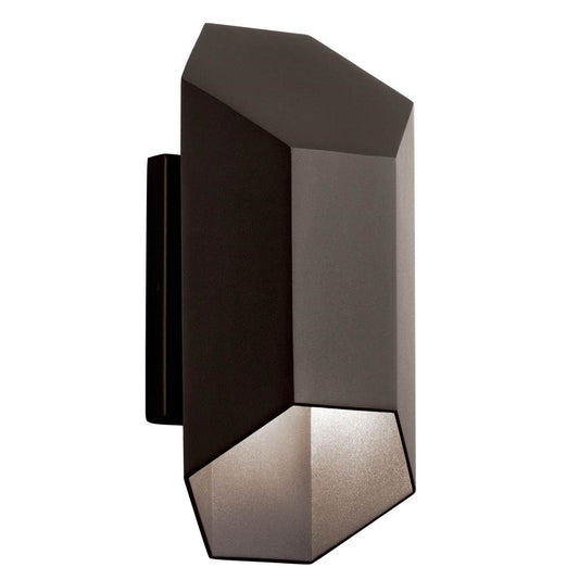 KICHLER 49607AZTLED Estella 12" LED Wall Light Textured Architectural Bronze