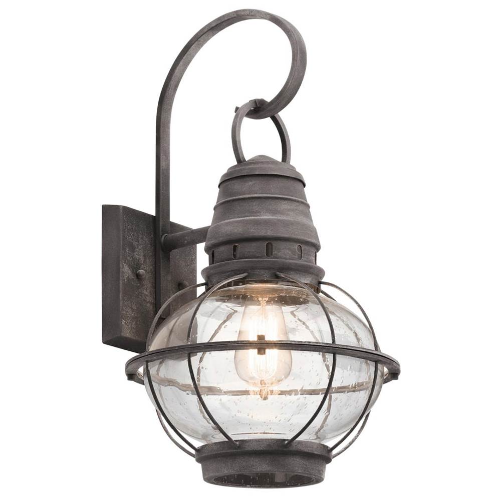 KICHLER 49629WZC Bridge Point 20" 1 Light Wall Light Weathered Zinc