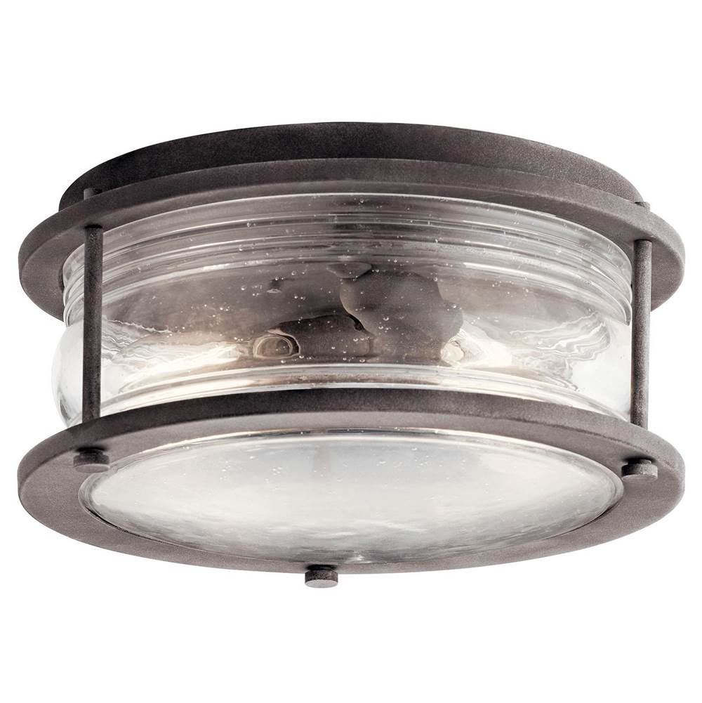 KICHLER 49669WZC Ashland Bay 2 Light Flush Mount Weathered Zinc