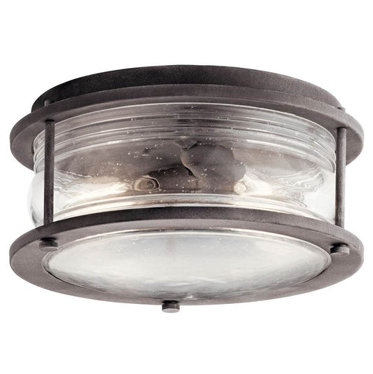 KICHLER 49669WZC Ashland Bay 2 Light Flush Mount Weathered Zinc