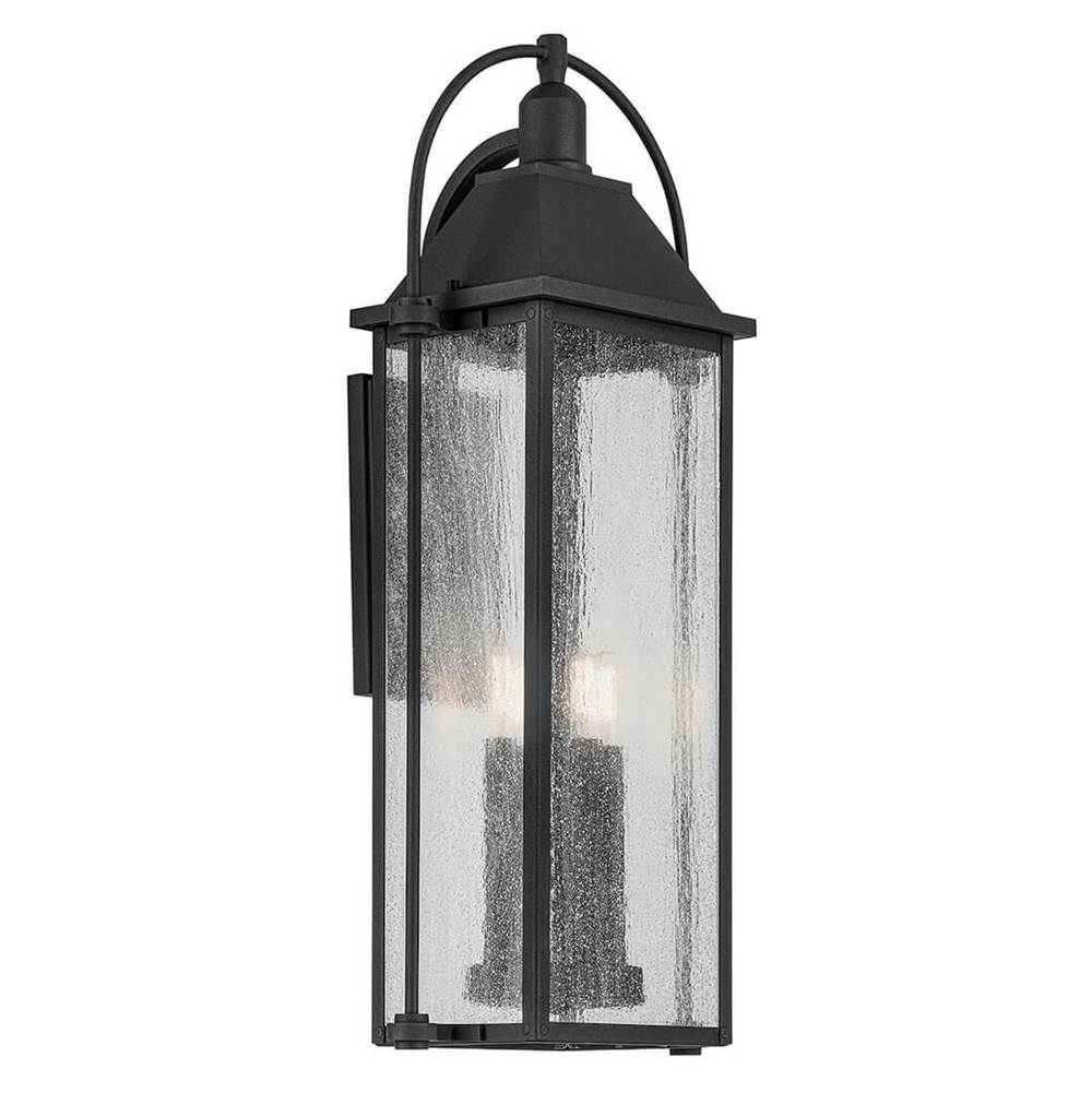 KICHLER 49716BKT Harbor Row 28.75" 4-Light Outdoor Wall Light with Clear Seeded Glass in Textured Black