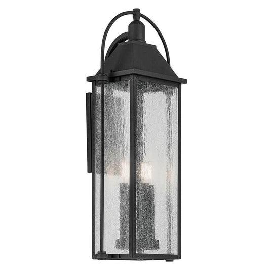 KICHLER 49716BKT Harbor Row 28.75" 4-Light Outdoor Wall Light with Clear Seeded Glass in Textured Black