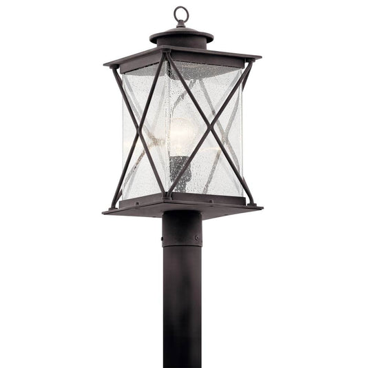 KICHLER 49746WZC Argyle 1 Light Post Light Weathered Zinc