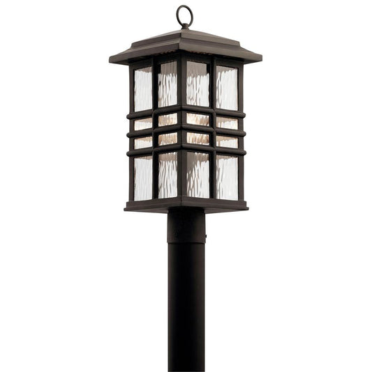 KICHLER 49832OZ Beacon Square 1 Light Post Mount Olde Bronze