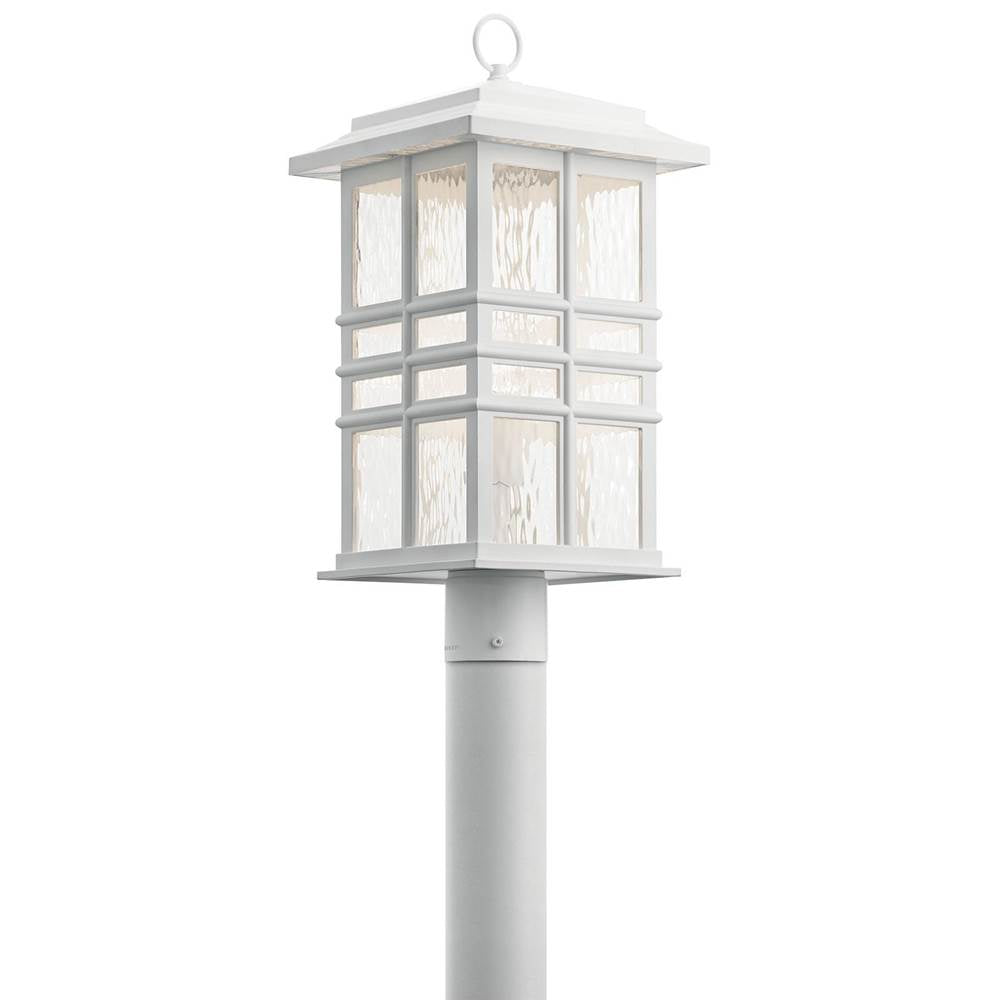 KICHLER 49832WH Beacon Square 1 Light Post Mount White