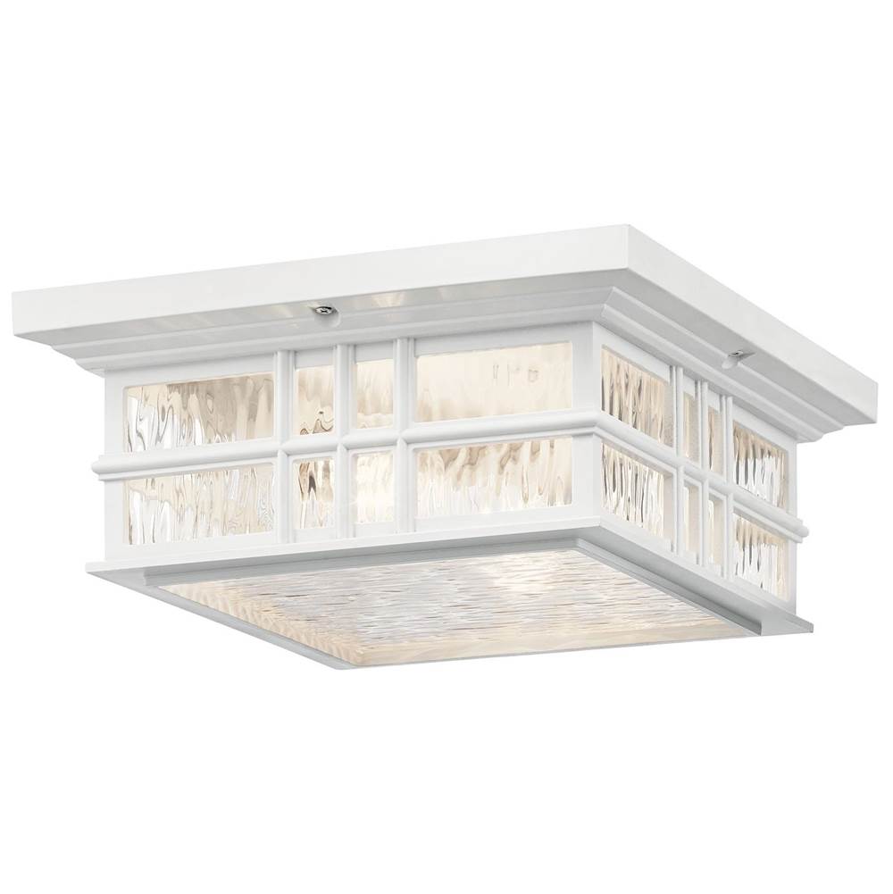 KICHLER 49834WH Beacon Square CLIMATES 2 Light Flush Mount White
