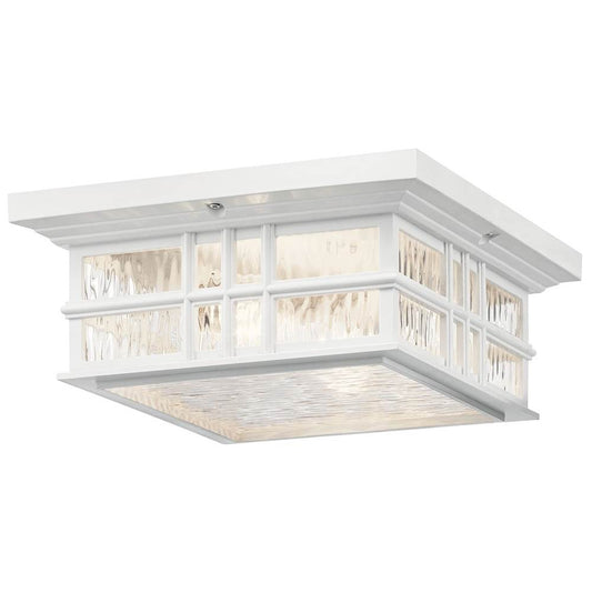 KICHLER 49834WH Beacon Square CLIMATES 2 Light Flush Mount White
