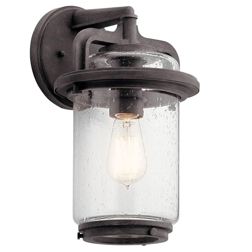 KICHLER 49865WZC Andover 14" 1 Light Wall Light Weathered Zinc