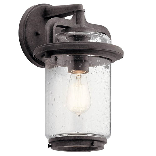 KICHLER 49865WZC Andover 14" 1 Light Wall Light Weathered Zinc