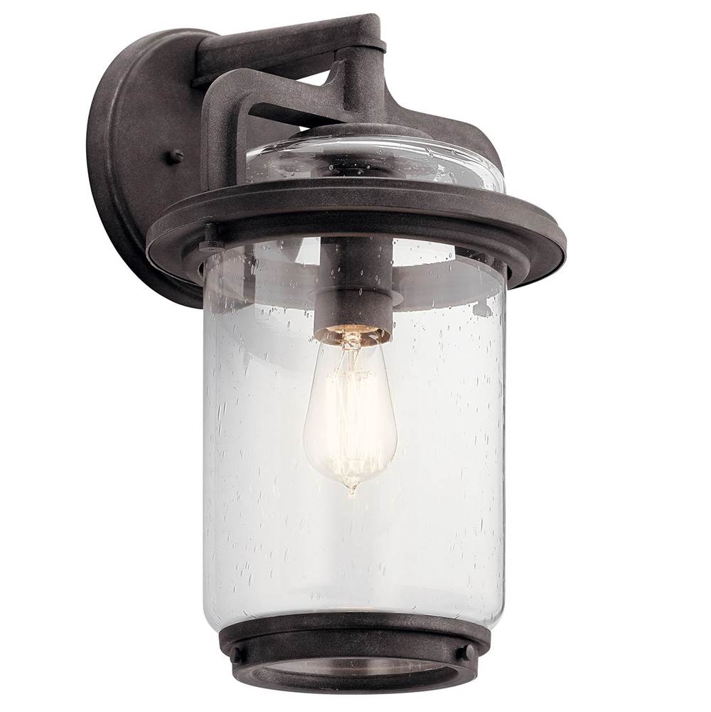 KICHLER 49866WZC Andover 17" 1 Light Wall Light Weathered Zinc