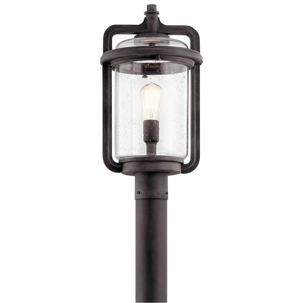 KICHLER 49869WZC Andover 1 Light Post Light Weathered Zinc