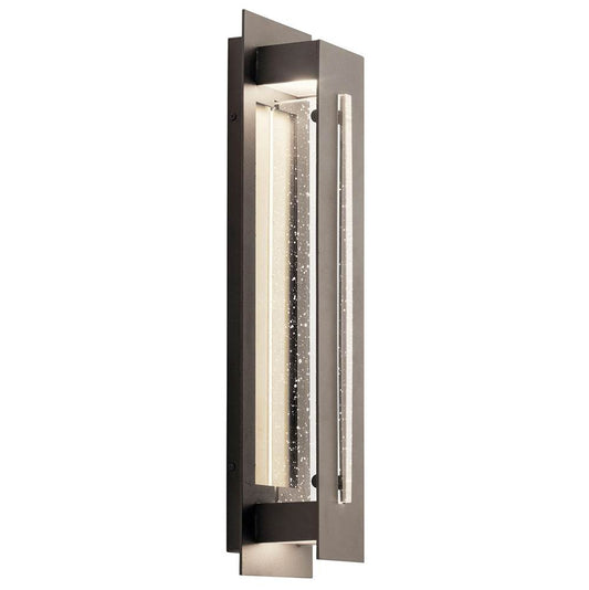 KICHLER 49946OZLED River Path 23" LED Outdoor Wall Light with Clear Seeded Glass in Olde Bronze