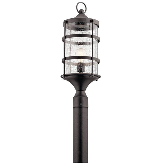 KICHLER 49963AVI Mill Lane 1 Light Post Light Anvil Iron