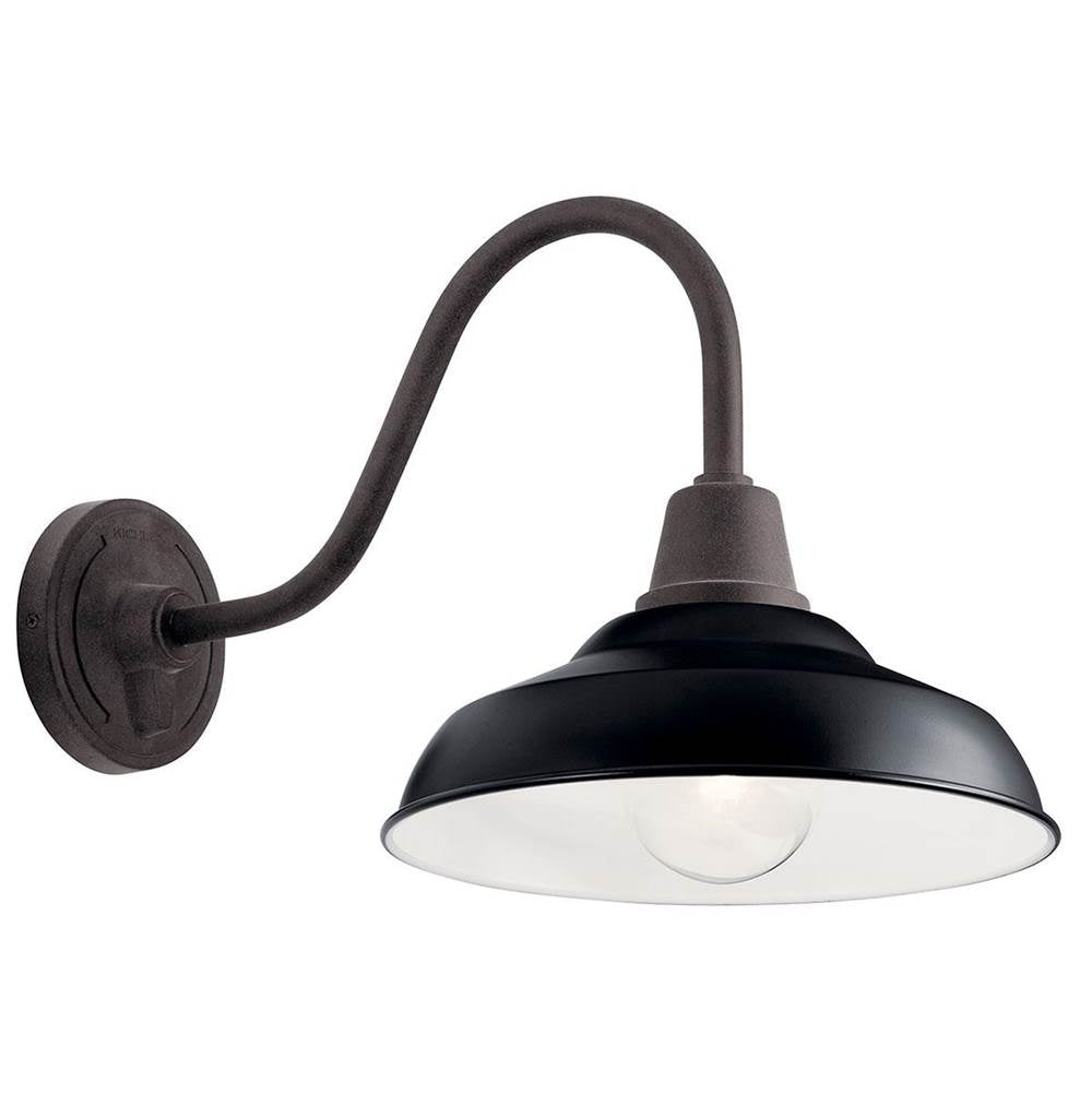 KICHLER 49990BK Pier 12" 1 Light Wall Light Black