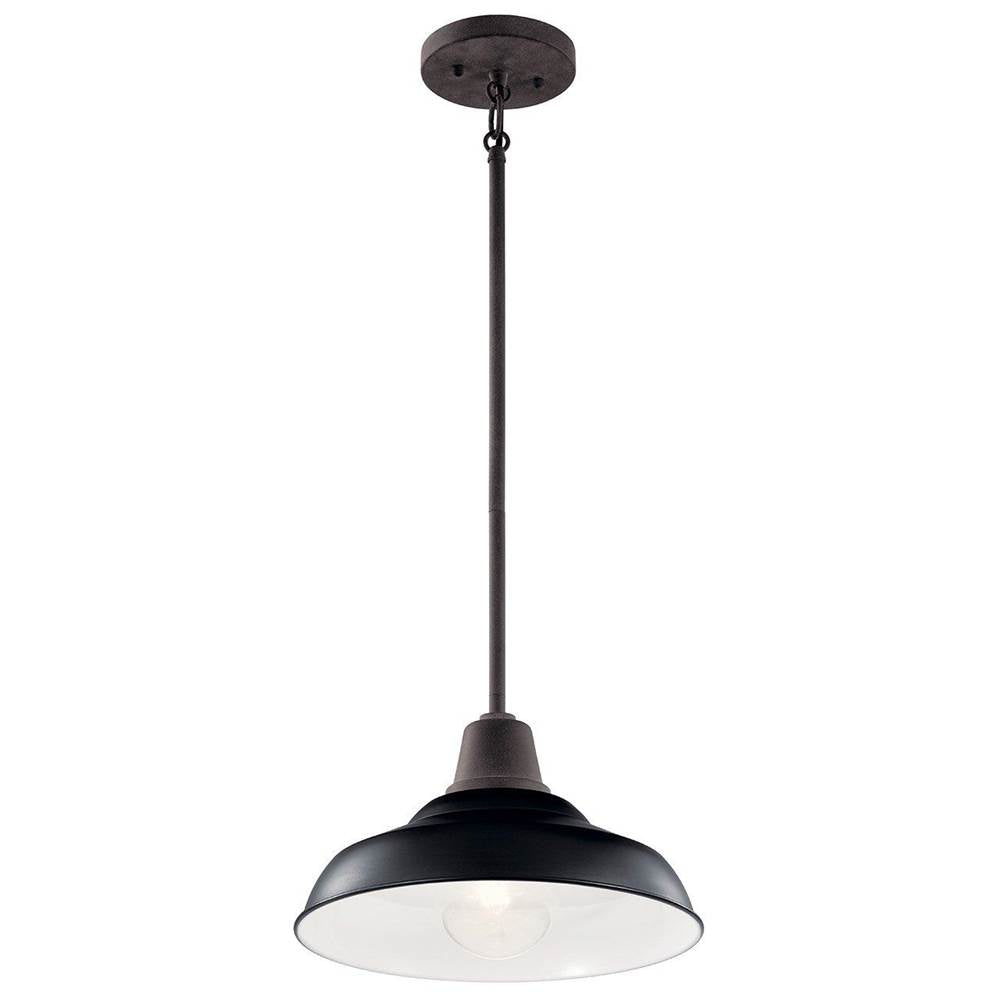 KICHLER 49992BK Pier 1 Light 12" Convertible Pendant Black