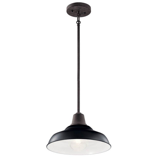 KICHLER 49992BK Pier 1 Light 12" Convertible Pendant Black