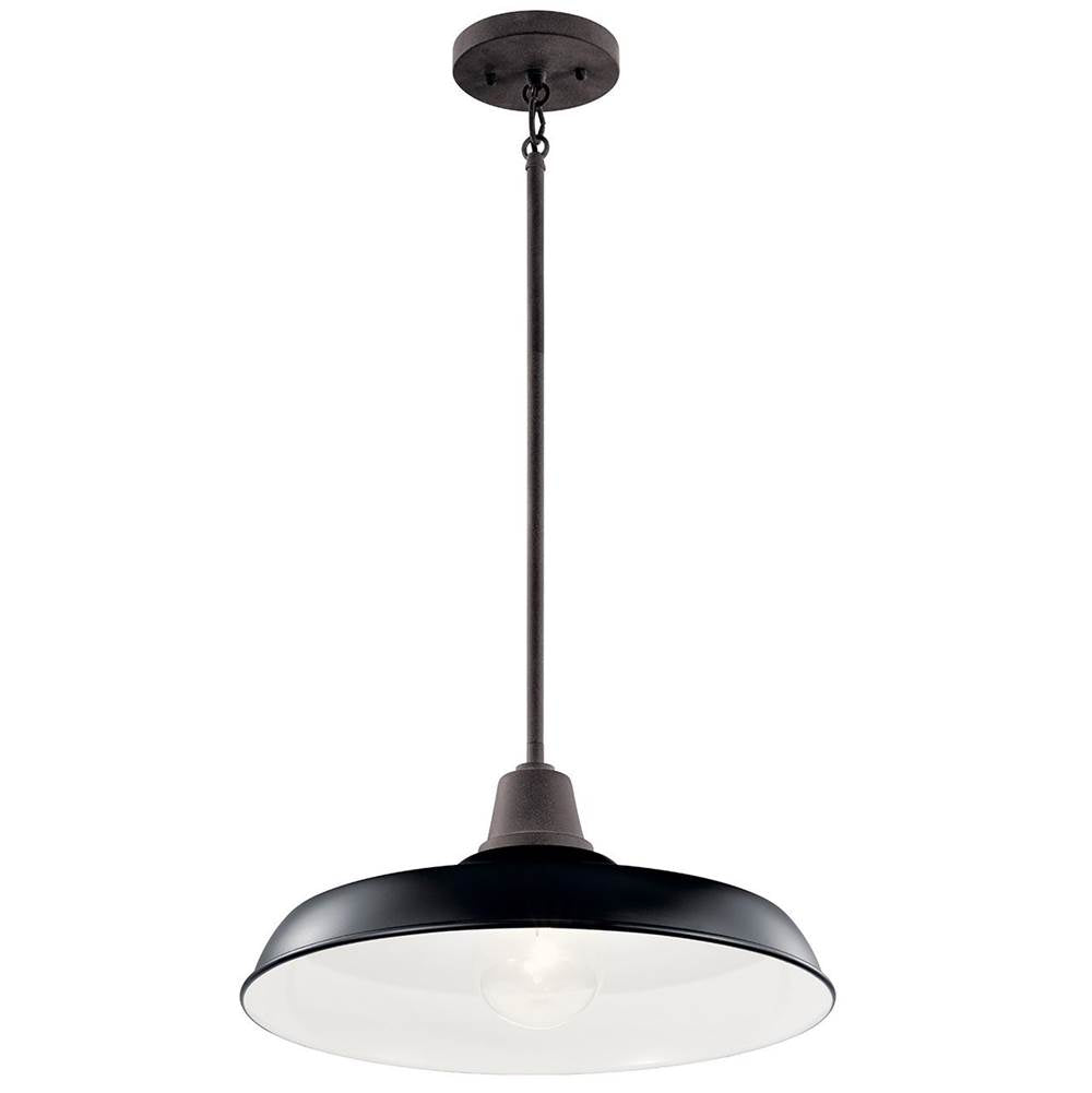 KICHLER 49993BK Pier 1 Light 16" Convertible Pendant Black