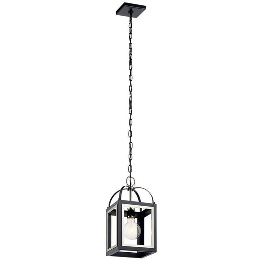 KICHLER 52030BK Vath 8" 1 Light Pendant Black