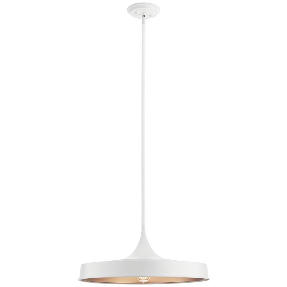 KICHLER 52096WH Elias 9.75" 1 Light Convertible Pendant White