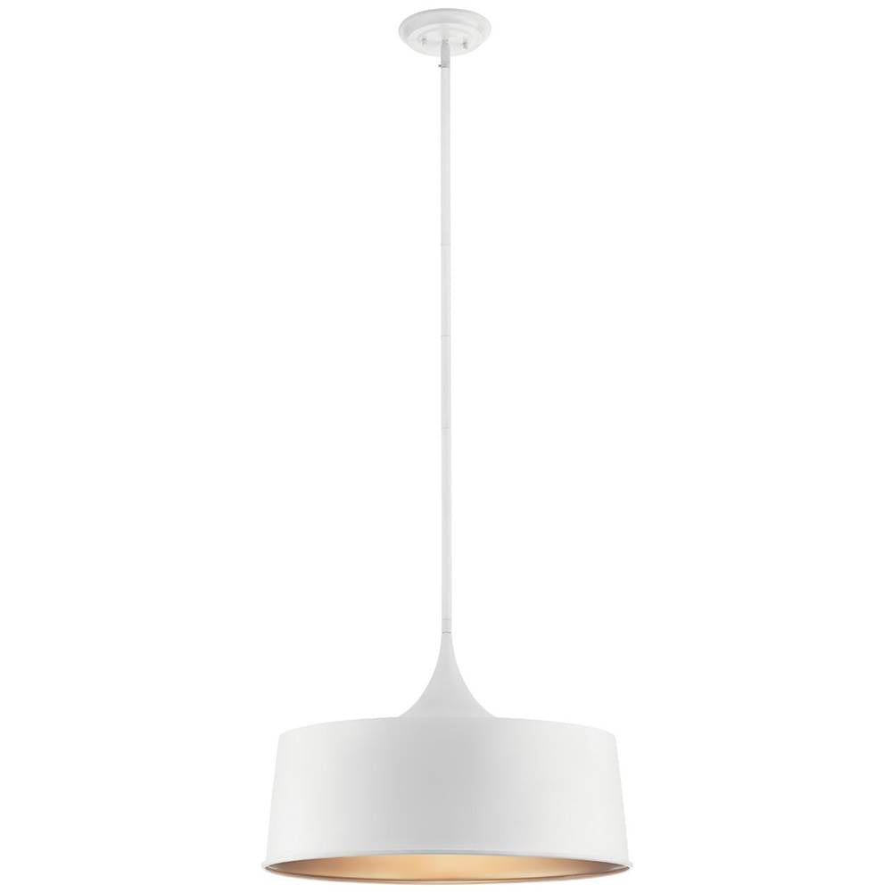 KICHLER 52097WH Elias 15.25" 1 Light Convertible Pendant White