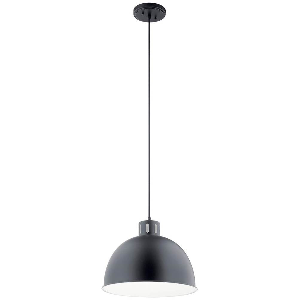 KICHLER 52153BK Zailey 12.5" 1 Light Pendant in Black