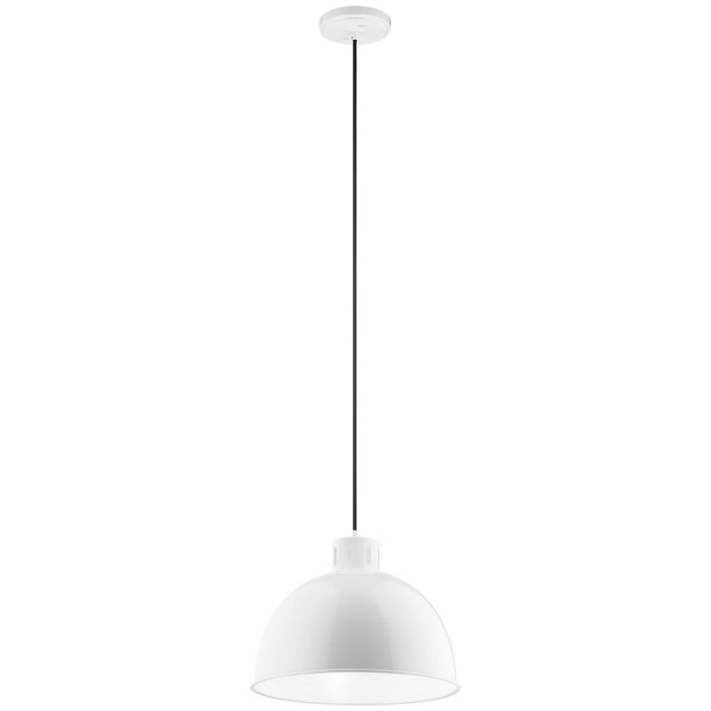 KICHLER 52153WH Zailey 12.5" 1 Light Pendant in White