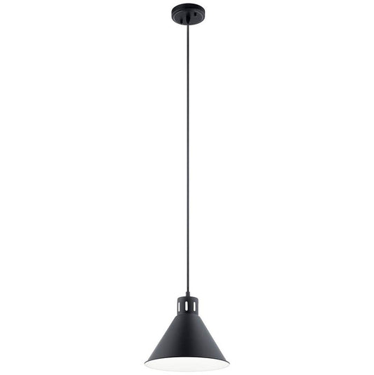 KICHLER 52176BK Zailey 9.5" 1 Light Pendant in Black
