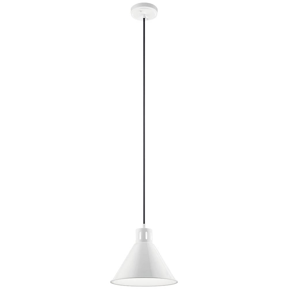 KICHLER 52176WH Zailey 9.5" 1 Light Pendant in White